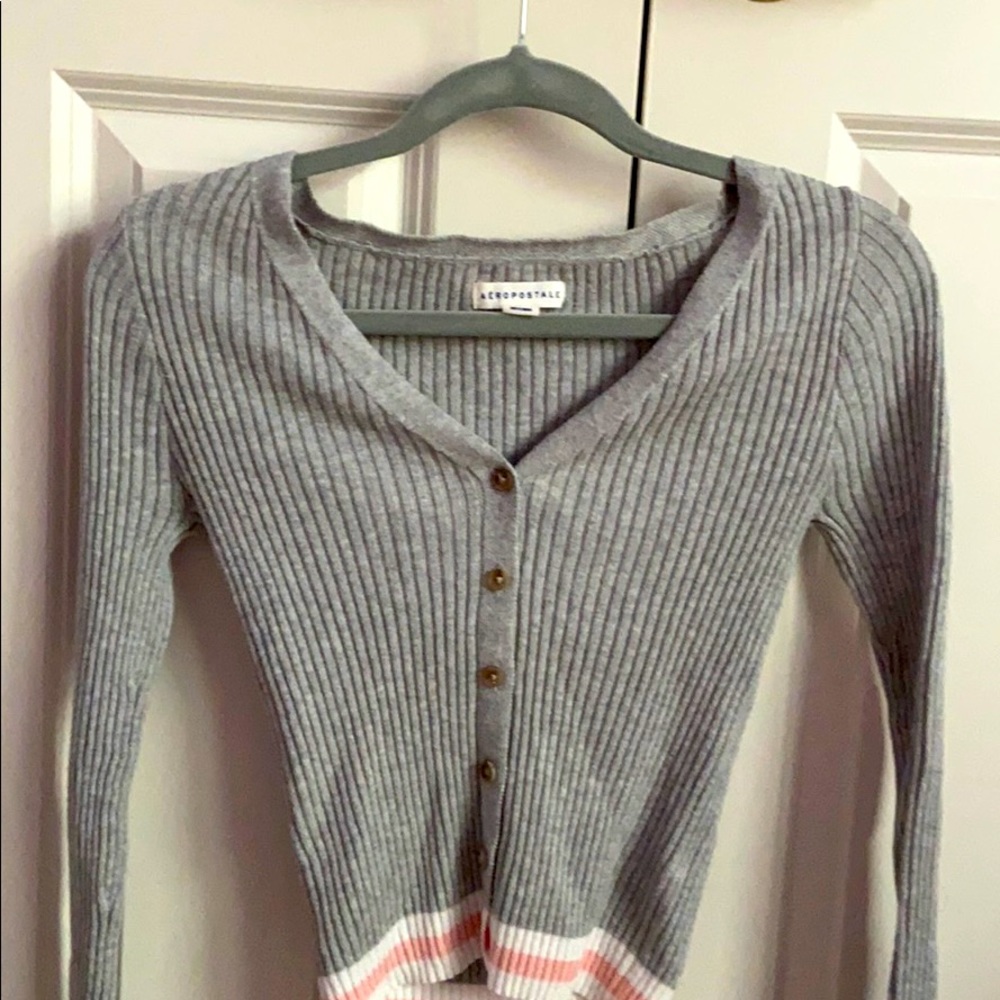 Grey v neck sweater